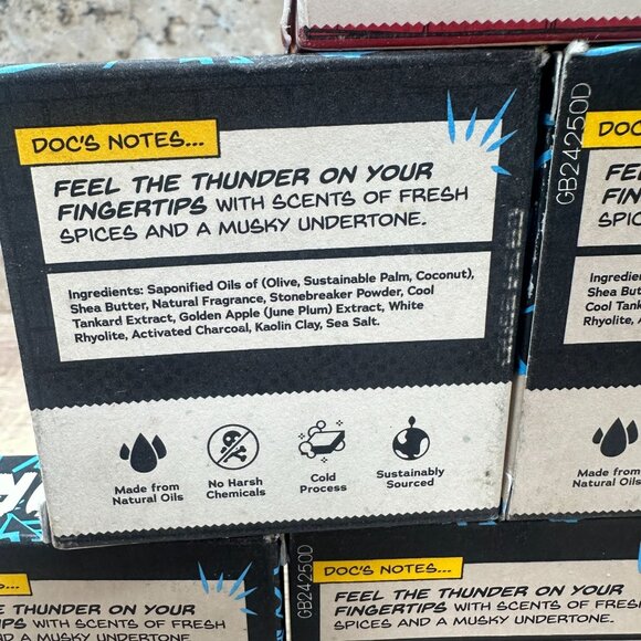 Lot Of 6 Dr Squatch Mens Soap Marvel Thor Divine Storm, Iron Man Stark Cleanse - Picture 5 of 15